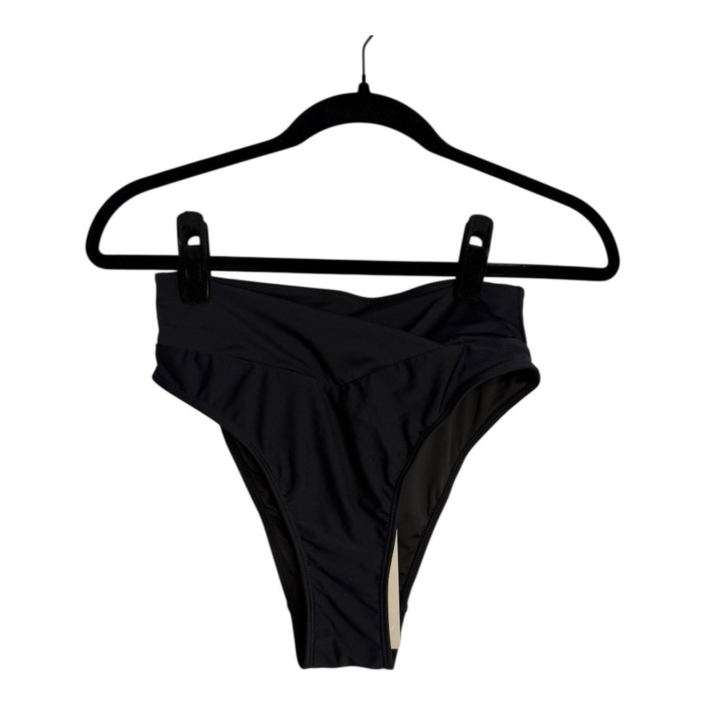 Halara Crossover Bikini Bottom in Black Small NEW - Picture 4 of 9